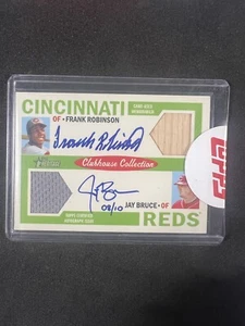 2013 Topps Heritage Frank Robinson & Jay Bruce Dual Auto Relic /10 - Picture 1 of 1