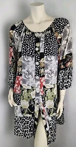 Anthropologie Fig and Flower Floral Boho Button Up Dress Size Medium Tru 1738 - Picture 1 of 11