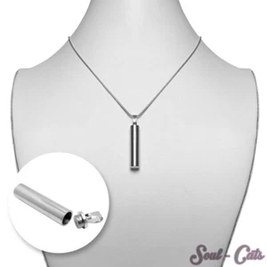 1 Stainless Steel Pendant for Screwing On and Filling Chain 50cm Sleeve Silver - Picture 1 of 1