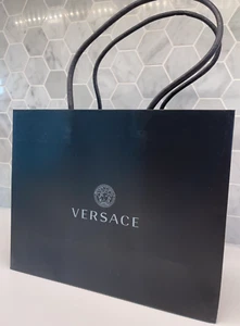 Versace 10"x8"x4" Empty Black SHOPPING GIFT Paper BAG Logo for Bag or Shoes - Picture 1 of 11