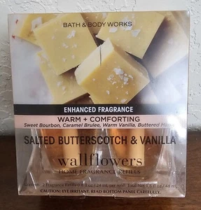 Bath & Body Works Salted Butterscotch & Vanilla Wallflowers Pack Of 2 - Picture 1 of 1