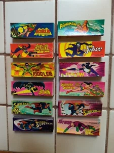 12 Vintage Vending Machine Stickers Batman Wonder Woman 1979 DC Comic Superman - Picture 1 of 15