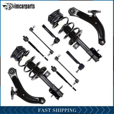 For 2007-2012 Nissan Sentra 2.0L Front Complete Struts Control Arms Tie Rods Kit - Image 1 of 4