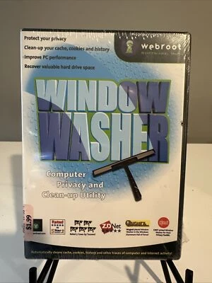 Window Washer Computer Privacy&Clean Up Utility.  Webroot. CIB. VGC - Image 1 of 2