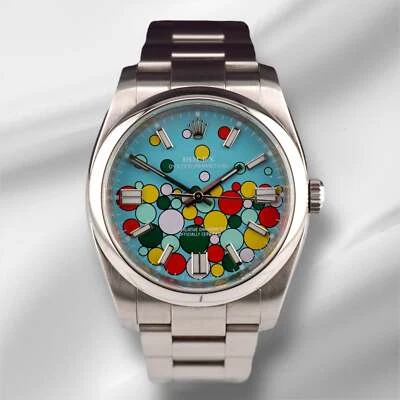 Rolex Oyster Perpetual 36mm Steel Mens Steel Watch Celebration Blue Dial 116000 - Image 1 of 4