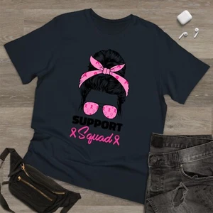 Support Squad Brustkrebs T-Shirt, Brustkrebsbewusstsein T-Shirt, rosa Band - Bild 1 von 7