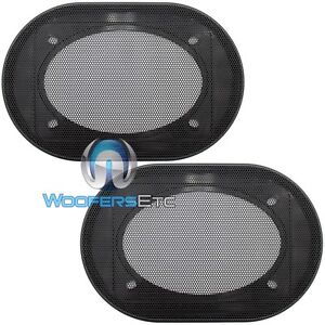 (2) UNIVERSAL 4"x6" SPEAKER COAXIAL COMPONENT PROTECTIVE GRILLS COVERS NEW PAIR