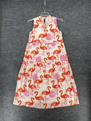Maxi Vestido Marccain Rosa Estampado Flamenco Sin Mangas Para Mujer N 2 Resortwear Boho Foto 1 de 4