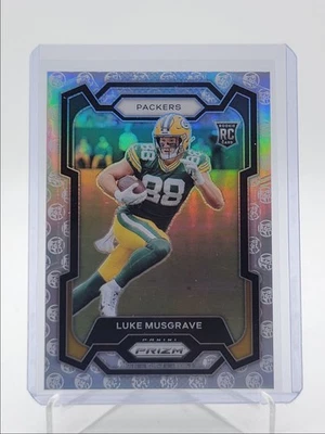LUKE MUSGRAVE 2023 PANINI PRIZM ROOKIE WHITE KNIGHT PACKERS RC 1/3 Q6123 - Image 1 of 2