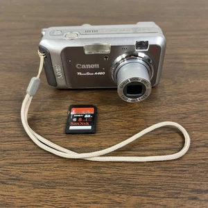 Canon PowerShot A460 Digital Camera 5.0MP 4× Zoom Compact W/ 8GB SD Card Tested - Picture 1 of 10