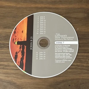 The Listener's Bible New Testament narrated by Max McLean: NIV (DISC 7 ONLY) - Picture 1 of 3