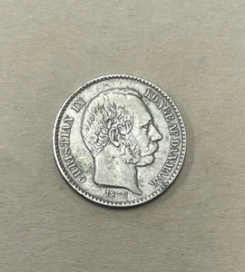 Danish West Indies - 1878 Silver 10 Cents - Popular - Picture 1 of 5