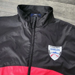 Lockheed Martin Naval Windbreaker Jacket Mens Large Black Colorblock Ripstop  - Picture 1 of 13