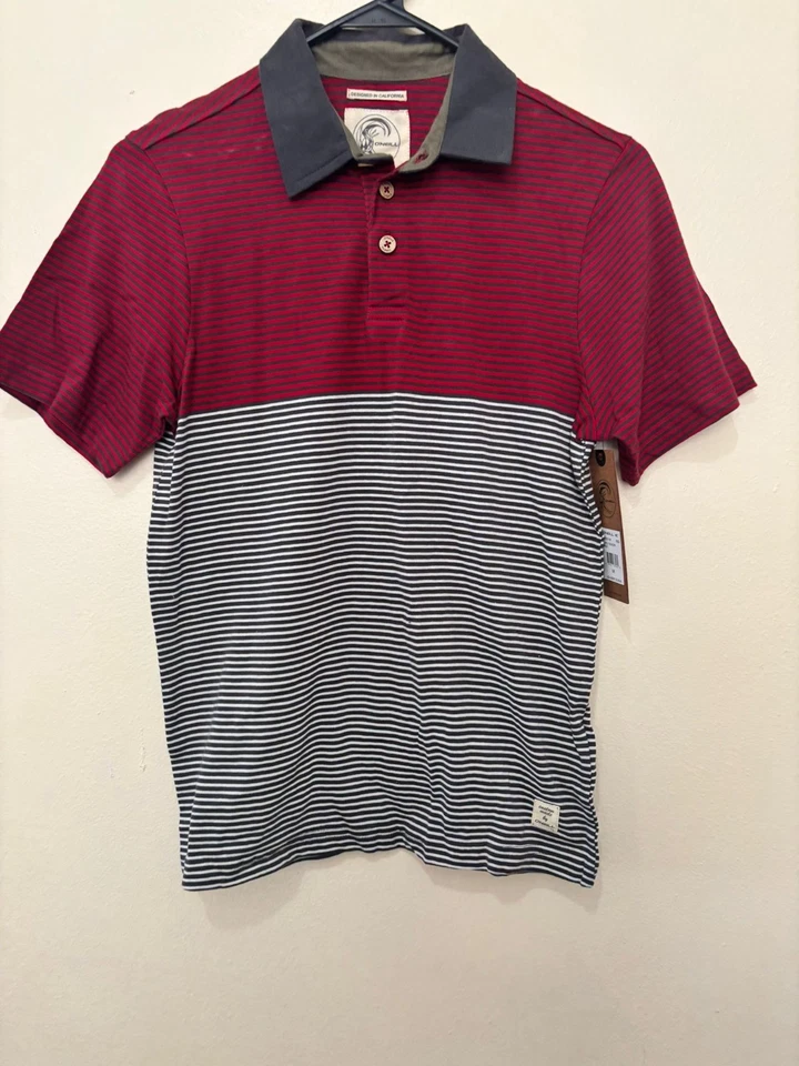 Nuevo O'Neill Temporada Temporada Niños Jóvenes Polo Camiseta SS Surf Patín De Colección Rayas M Foto 1 de 2