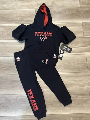 Moletom com capuz e calça NFL Houston Texans Youth tamanho 4 ultra jogo vestuário de equipe MSRP $60 - Imagem 1 de 4