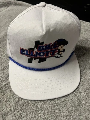 Vintage Bill Elliott Hat Cap Snap Back NASCAR Racing 80s - Image 1 of 2