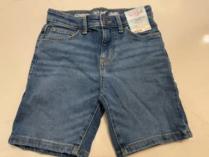 Cat & Jack Relaxed Tapered Jean Shorts size 7 Blue/Adjustable Waist - Picture 1 of 7