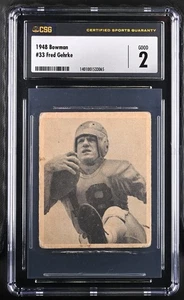 1948 Bowman #33 Fred Gehrke Los Angeles Rams – Rookie – Short Print - CSG 2 Good - Picture 1 of 2