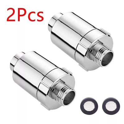 2X Shower Head Filter Softener Hard Water Purifier Heavy Metals Remove Chlorine