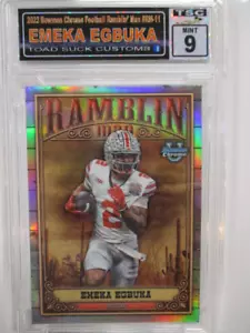 2023 Bowman Chrome Football Ramblin' Man #RM-11 Emeka Egbuka Graded TSC - Picture 1 of 2