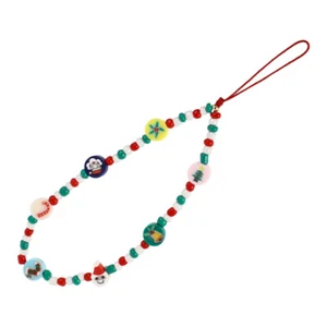 Santa Claus Mobile Handmade Braided Rope Bead Lanyard - Photo 1 sur 9