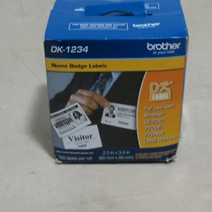 FRATELLO DK-1234 ETICHETTE BADGE NOME 2,3" X 3,4" 260 ETICHETTE - Foto 1 di 2