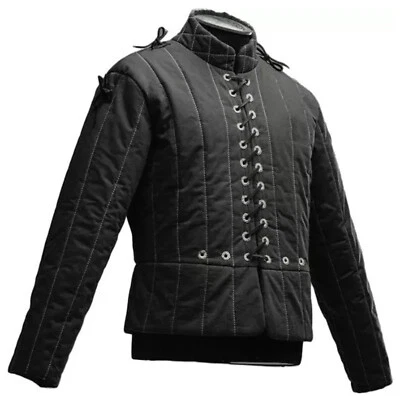 Medieval Gambeson Thick Padded Jacket Coat Aketon SCA LARP Cotton Costume - Image 1 of 3