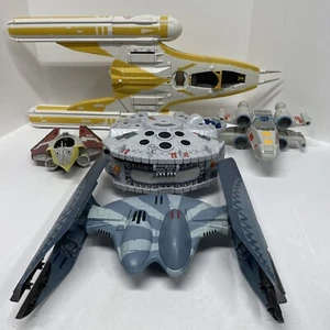 Star Wars Toys Millennium Falcon Wars Y Wing Obi Wan Wars Hyena Bomber - Picture 1 of 24