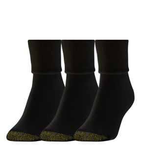 Gold Toe Women's Ultra Tec Terry Turncuff Socks (3 Pairs)