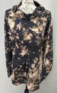 NEW Lularoe Teresa Cinched Cowl Neck Pullover Sweater 3XL Dark Tie Dye Print Nwt - Picture 1 of 4