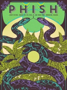 Póster del Festival Phish LOCKN 2016 🎶 Serigrafía de estado SE #448/700 🌟 Impresión rara - Imagen 1 de 2