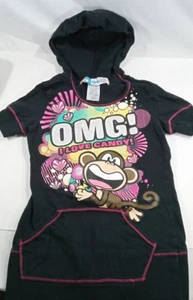 Bobby Jack SS Hoodie Multicolor Girls Small 7/8 Monkey OMG I Love Candy Design - Picture 1 of 8