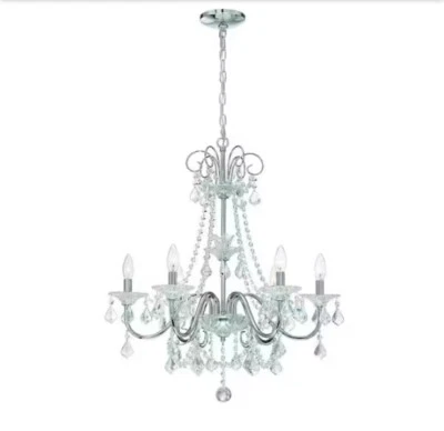 Home Decorators Canterbury Park 6-Light Chrome Crystal Chandelier 29360-HBU - Image 1 of 4