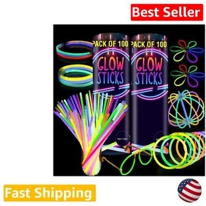 Glow Sticks Bulk Party Pack - 200 Count - Perfect for Kids & Adults Party Favors - Picture 1 of 2