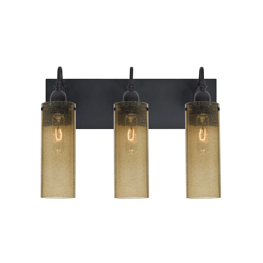 Besa Lighting Juni 10 3 Light Bathroom Vanity, Black/Beige - 3WG-JUNI10LT-BK - Image 1 of 1
