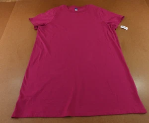 Old Navy Womens Size XL Mulberry Short Sleeve Crew-Neck Mini T-Shirt Dress NWT - Picture 1 of 9