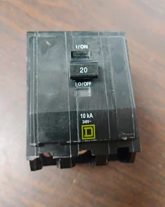 SQUARE D QOB320 SCHUTZSCHALTER 20 AMP 120/240VAC 3-POLIG NEU OHNE KARTON - Bild 1 von 5