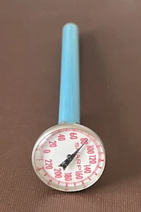 Termómetro SHARP con funda azul 1975 horno temperatura de cocción vintage - Imagen 1 de 6