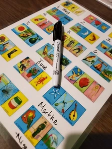  LOTERIA BINGO CHALUPA 1 RAFFLE SHEET 1 Dry Erase Marker names Note RIFAS NÚMERO - Picture 1 of 5