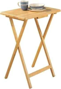 Wooden Folding Snack Table TV Side Laptop Coffee Tea Picnic Camping Home Parties - Picture 1 of 6