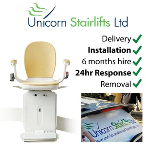 RENTAL CURVED STAIR LIFT + 6 MONTHS RENT | HIRE A BESPOKE STAIRLIFT | FITTED |RH - Picture 1 of 7