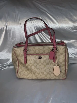 Bolso de hombro Coach Signature Peyton marrón estilo jacquard C1495-F24603 Foto 1 de 4