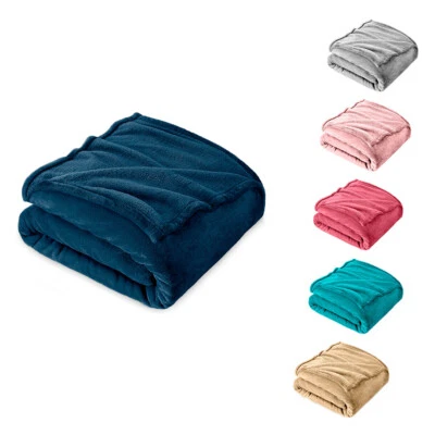 Plaid Tinta Unita Letto Matrimoniale Barcellona 210x240 Coperta in Pile Morbida