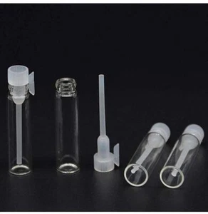 EMPTY SMALL GLASS PERFUME SAMPLE VIAL BOTTLE 500 CT. NEW 1ml Vials Tubes Bottles - Picture 1 of 3