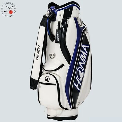 Bolsa de carro Honma Golf W Fusion 9 pulgadas 5 vías para hombre 2025 4,1 kg bolsillo para zapatos blanco/negro Foto 1 de 4
