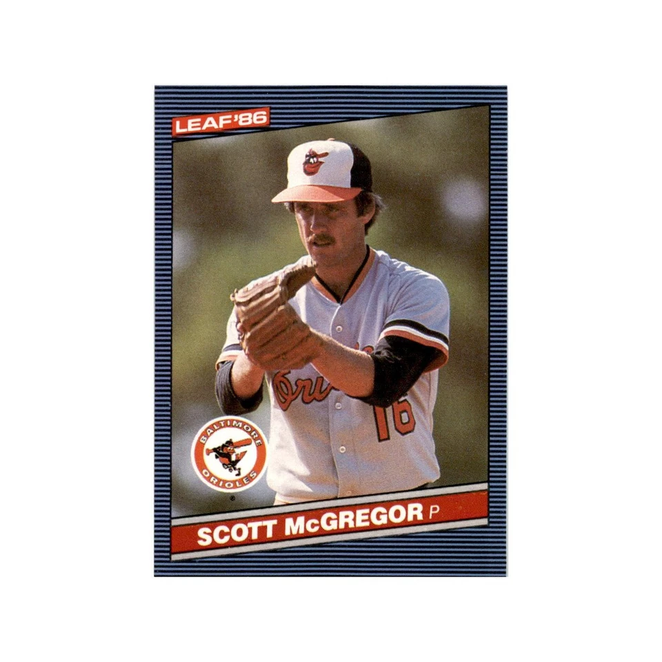 Scott McGregor 1986 Leaf #165 Baltimore Orioles Baseball Card NM - Image 1 of 3