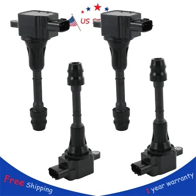 Set Of 4 Ignition Coils UF350 for 2002-2013 Nissan Altima X-Trail Sentra 2.5L L4 - Image 1 of 4