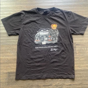 THE DIRT LABEL Rocafella Teddy Bear T Shirt Mens Sz Large Black Hip Hop - Picture 1 of 4