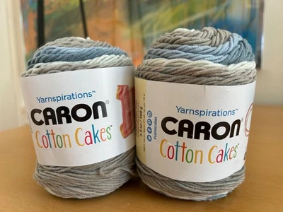 LOT OF 2 Caron Cotton Cakes NESTED BLUES Knitting & Crochet Yarn - Image 1 of 3