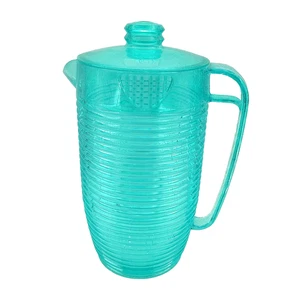 Vintage 1980s Pitcher Rare Bright BLUE Majestic Plastic Beehive  2.75 QT READ! - Picture 1 of 15